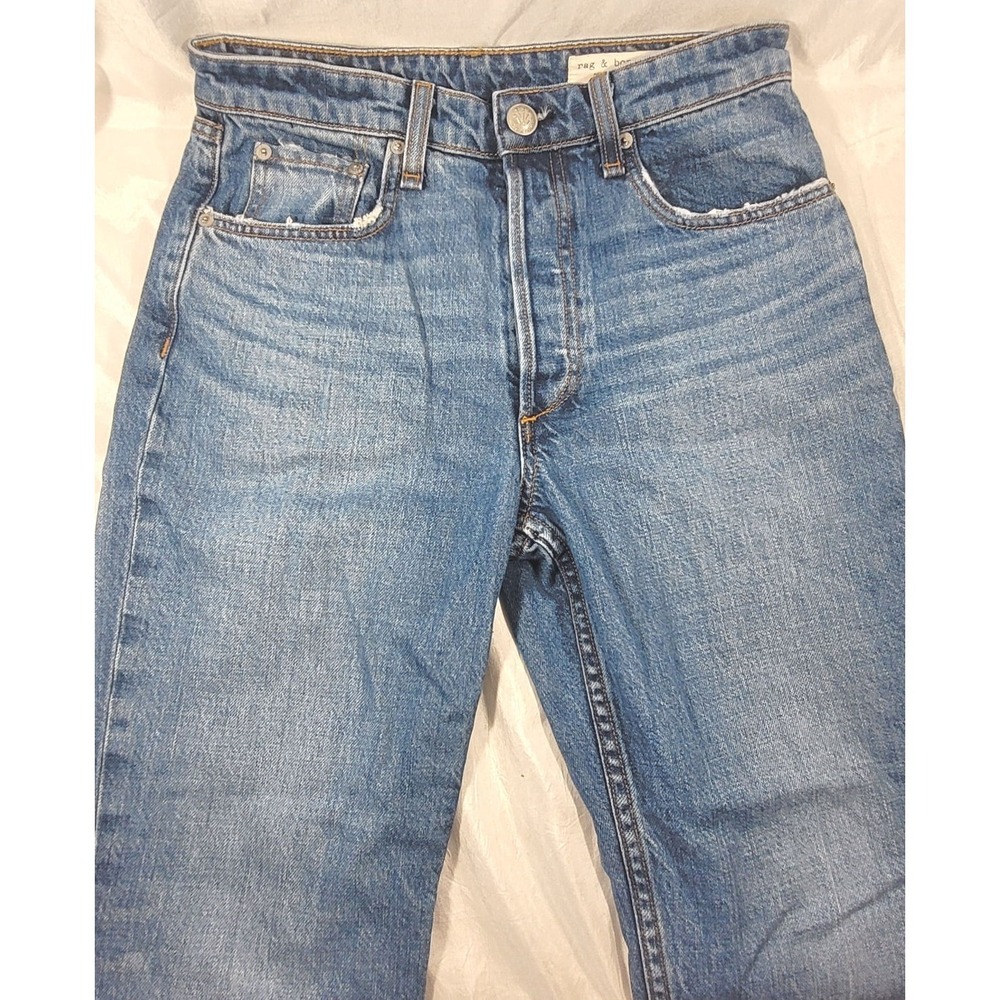 Rag & Bone Women's Nina High Rise Ankle Cigarette Jeans - Med Wash - Sz‎ 27